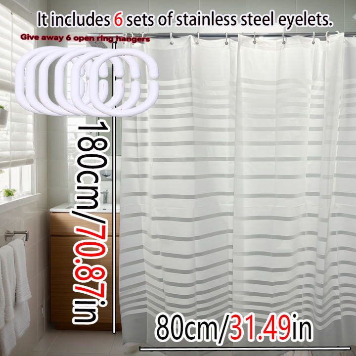 Simple%20white%20striped%20semi-transparent%20shower%20curtain,%20dry-wet%20separated%20partition%20curtain,%20private%20bathroom%20shower%20curtain%20-%20Image%203