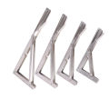 Motorhome Silver Finish Thickened Stainless Steel Mini Folding Table Car Accessories Campervan Folding Bracket Table Shelf.