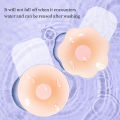 2 Pieces/Set of Circular Flower Shaped Women's Silicone Pull-Up Chest Patch Ultra-Thin Anti Convex Solid Adhesive Chest Patch. 