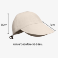 Bucket hat female sun hats thin breathable fisherman's hats half metal UV protection half circle. 