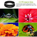 2 Functions Mobile Phone Lens 0.45X Wide Angle Len & 12.5X Macro HD Camera Lens Universal for iPhone Android Phone. 