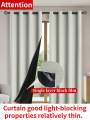1pc 100% Blackout Curtains with Grommet Top , Curtains for Living Room, Bedroom, Kitchen, Home Decor, Room Decoration. 