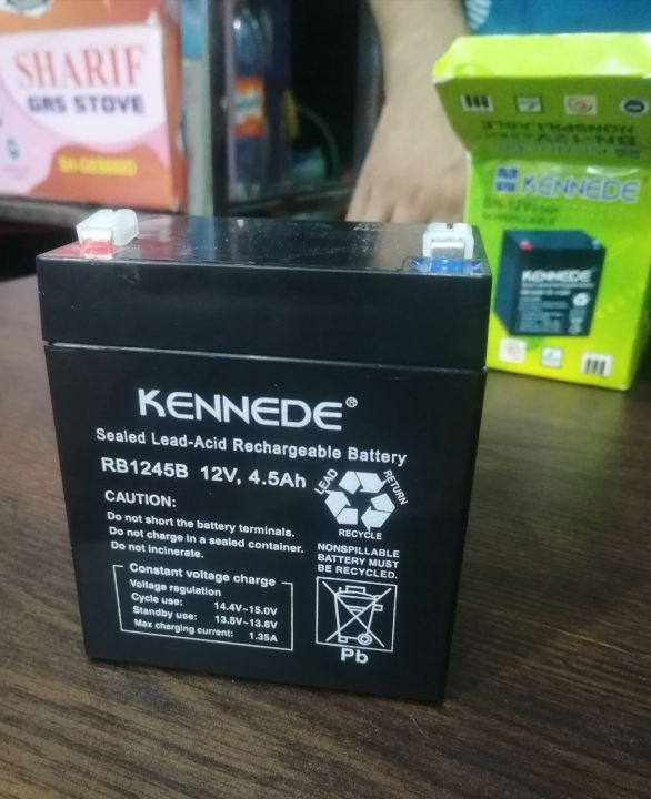Kennede%2012V%204.5Ah%20Sealed%20Lead%20Acid%20Battery%20For%20Rechargeable%0AFan%20&%20Kid%E2%80%99s%20Toy,%20Bike%20etc.%20-%20Image%202
