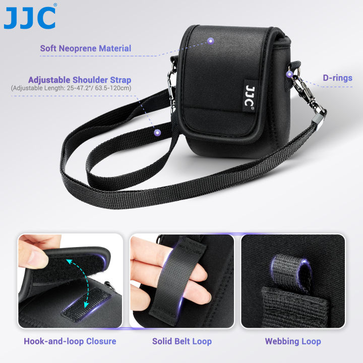 JJC%20Carry%20Case%20for%20%20PowerShot%20V10%20%20Osmo%20360%20Camera%20Pouch%20Crossbody%20Bag%20W%20Strap%20Carabiner%20Shockproof%20Camera%20Travel%20Case%20-%20Image%203