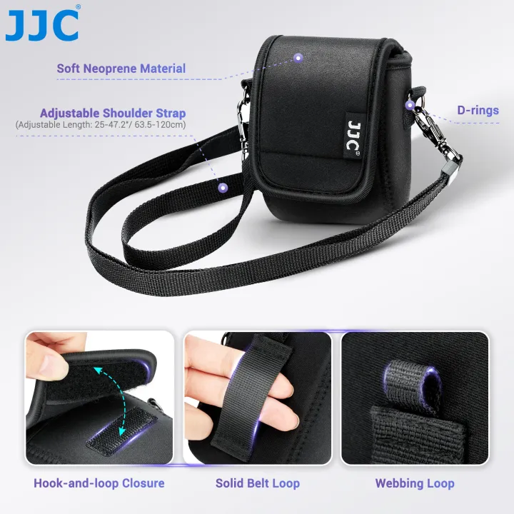 JJC%20Carry%20Case%20for%20%20PowerShot%20V10%20%20Osmo%20360%20Camera%20Pouch%20Crossbody%20Bag%20W%20Strap%20Carabiner%20Shockproof%20Camera%20Travel%20Case%20-%20Image%203