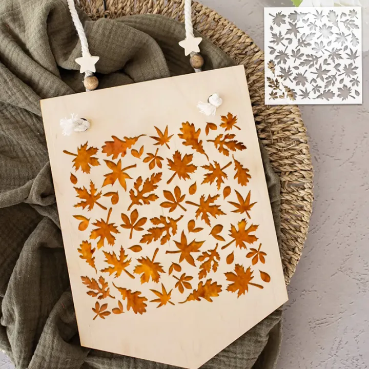 YOMDID%201pc%20Fall%20Creative%20Maple%20Leaf%20Background%20Painting%20Hollow%20Out%20Template%20Reusable%20DIY%20Maple%20Leaf%20Airbrush%20Graffiti%20Stencil%20-%20Image%204