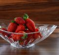 Oval Shaped Medium Glass Bowl - Oval Glass Bowl - Stylish Glass Serving Bowl- Multipurpose Serving Bowl. 