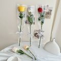 50pcspcs LOVE Transparent Rose Packaging Bags Flower Bouquet Plastic Bag Bouquet Wrapping Paper One Straight Bag Flower Packagin.
