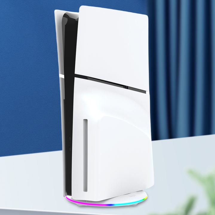 RGB%20Vertical%20Stand%20with%20Anti-Slip%20Pad%20LED%20Base%20Gaming%20Stand%20Stable%20Console%20Base%20Bracket%20for%20PS5%20Slim%20Disc/Digital%20Version%20-%20Image%204
