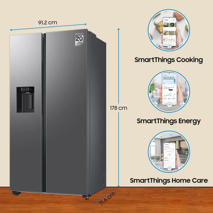 SAMSUNG%20RS78CC8543SL/IM%20633%20Litres%20SBS%205-1%20Convertible%20DIT%20Twin%20Cooling%20Plus%E2%84%A2%20Refrigerator%20-%20Image%205