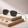 1pc Rimless Square Sunglasses for Unisex Metal Frame with Tinted Lenses Sun Shades for Driving Street Summer Outdoor Activities. 
