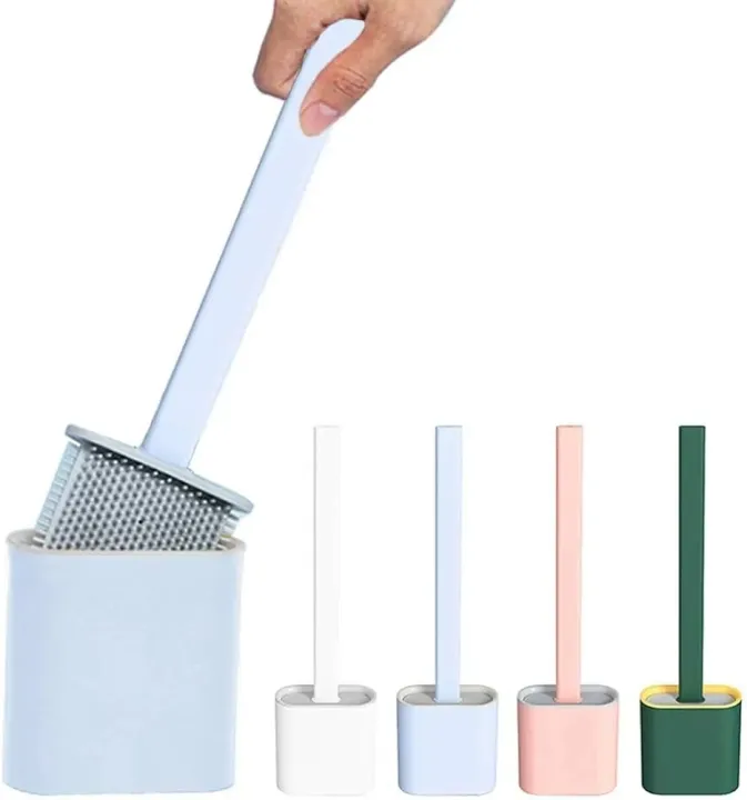 Toilet%20Cleaning%20Brush,%20Leak-Proof%20with%20Silicone%20Base%20&%20Quick-Drying%20Holder%20-%20Flat%20Head,%20Flexible%20&%20Soft%20(Multicolor)%20-%20Image%203