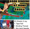 20 X-ray A4 size Book Binding Cover Sheets, Complete Kit for 10 Books Bindings with Free 1 Cloth Tape Roll, Hard Needle, and Binding Thread, book binding sheets, book cover sheets, binding sheets, x-ray sheet. 