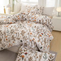 3pcs/set Leaf Floral Pattern Duvet Cover Set(1 Duvet Cover & 2 Pillowcase)Soft And Skin-Friendly Duvet Cover Bedding Set For.