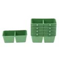 10 Pack Bird Parrot Food and Water Strong Plastic Bowl Cups Pigeons Cage Feeding Feeder Single/Double Lattice. 