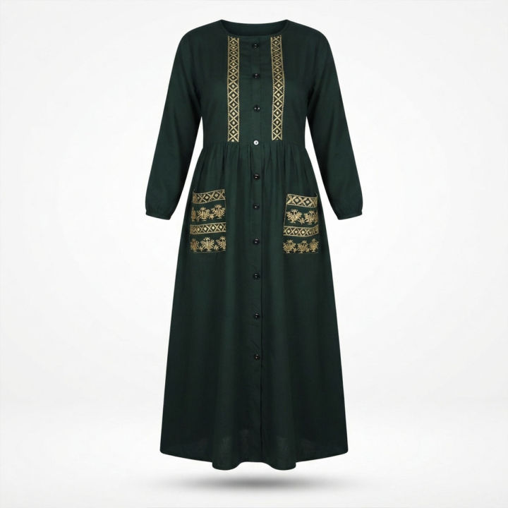 New%20Attractive%20Women's%20Premium%20Quality%20Exclusive%20Stylish%20Pocket%20System%20Semi%20One%20Piece%20Long%20Kurti%20-%20Image%203