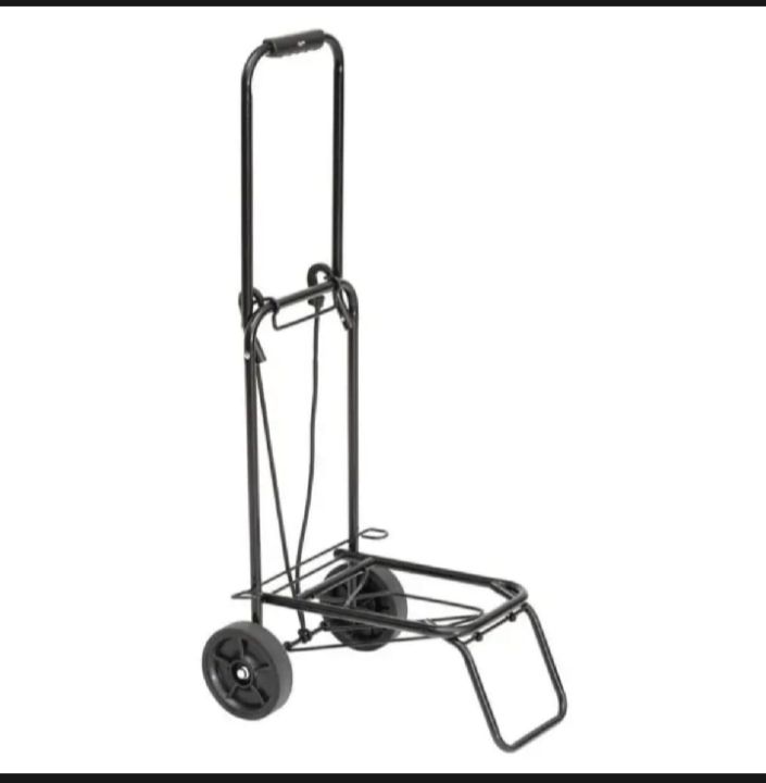 Adjustable Folding luggage Trolley - Supermarket Luggage Cart & Hand Trolley | Portable, Heavy-Duty Design for Easy Transport & Storage