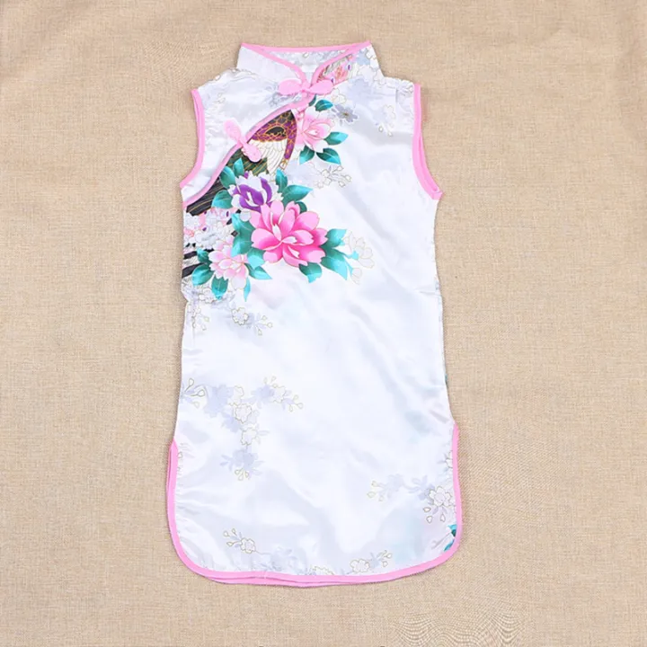 Cheongsam%20Dress%20Baby%20Girl%20Qipao%20Summer%20Clothes%20Peacock%20Sleeveless%20Slim%20Traditional%20Dress%20Child%20Girls%20Clothes%20Chinese%20Style%20-%20Image%204