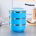 3 Layers  Stainless Steel Insulated Lunch Box Food Container with Lock Clip -. 