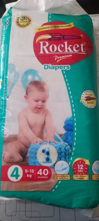 Rocket Premium Diaper Size 04 (40 Piece)