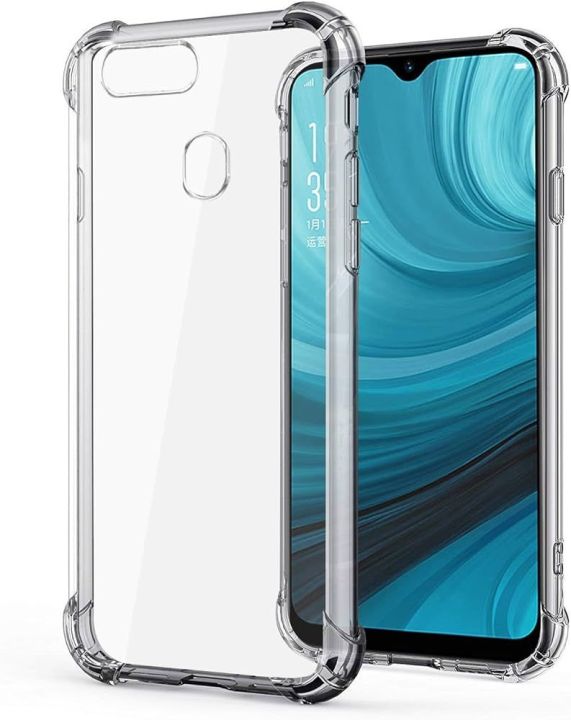 Back Case For Oppo A12 Transparent bumper Cover Tpu Back Case
