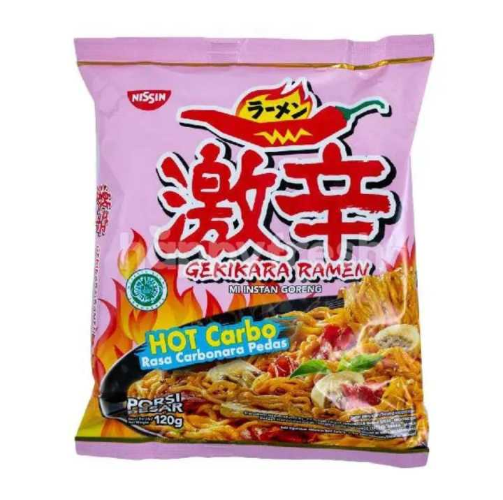 nission, nission noodles, nission gekikara ramen noodles,nission carbonara, nission noodles pink,nission ufo, nission noodles cup , noodles pack,ramen noodles hot carbo 120GM, buldak hot chicken carbonara flavour ,halal certified ,100%original,creamy ches