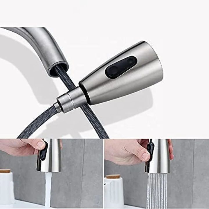 Kitchen%20Sink%20Mixer%20Faucet%20Pull%20Out%20Sprayer%20tap%20Single%20Handle%20Chrome%20Brass%20Brushed%20tap%20Multi%20Spray%20Pattern%20Water%20Spray%20Multi-Function%20Spray%20Head,%20-%20Image%204