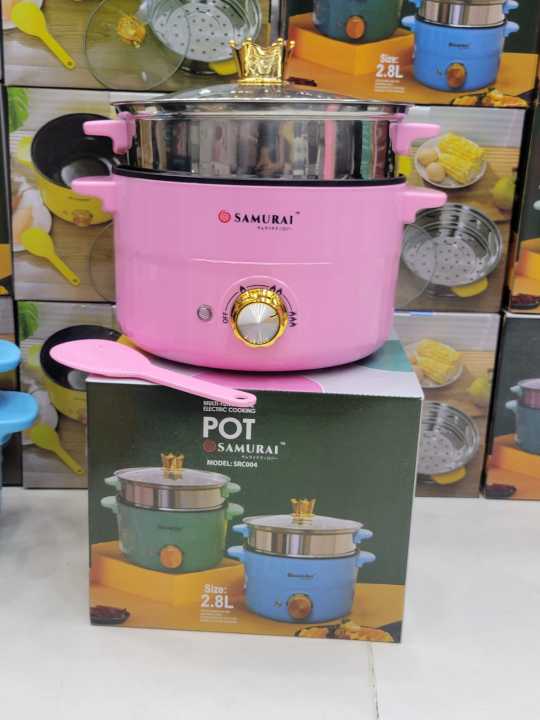 SAMURAI%20Multi-Function%20Electric%20Cooking%20Pot%202.8L%20%7C%20Steamer,%20Noodles,%20Hot%20Pot%20&%20Rice%20Cooker%20%7C%20Crown%20Lid%20Design%20-%20Image%205