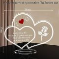 Acrylic Decorative Ornament,I Love You Gift for Her,Birthday Gifts for Girlfriend Wife,Anniversary Girlfriend Gifts Wife Gifts,Heart Ornament Keepsake for Birthday Valentine's Day Anniversary Wedding. 
