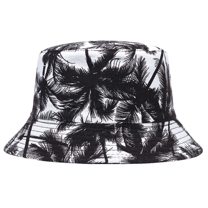 Men%20Women%20coconut%20tree%20Bucket%20Hat%20Cotton%20Printing%20Hip%20Hop%20Fisherman%20Panama%20Sun%20Hat%20Outdoor%20Street%20Casual%20Visor%20Bucket%20Cap%20-%20Image%203