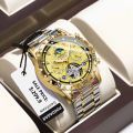 POEDAGAR Luxury Automatic Mechanical Watch Hollow Tourbillon Stainless Steel Men Watches Waterproof Luminous Date Week Men Watch. 
