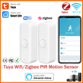 Tuya PIR Sensor WiFi Zigbee Smart Motion Detector APP Remote Control Workwith Yandex SmartLife Alexa. 