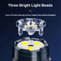 Mini 3LED Flashlight With Pen Clip，Night Walking, Portable Brightness,Rechargeable Waterproof Emergency Spotlight Outdoor Torch. 
