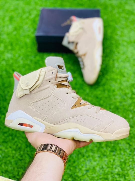 Nike Air Jordan 6  | Premium Quality | Air Jordan 6 Cream Colour  | For Both Men & Women