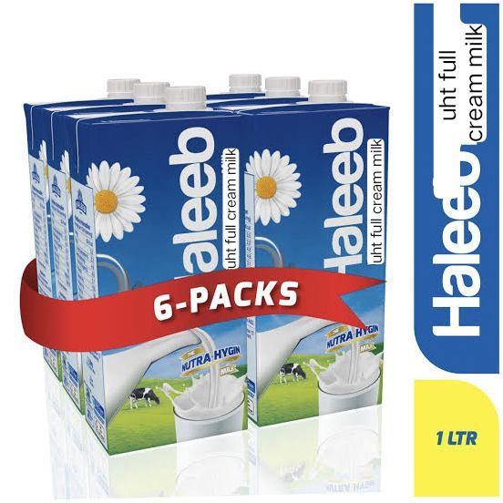 HALEEB UHT FULL CREAM MILK 1LTR (1Lrt X 6)