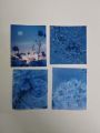 Blue aesthetic journaling sticker sheets - Pack of 10 - Size: (5 x 5) cm. 