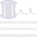 11 Yards Clear Elastic Strap Roll 8mm Wide Lightweight Transparent Invisible Stretchy Bra Strap Band for DIY Shoulder Bra Linger. 