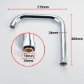 Kitchen faucet Replacement Stainless Steel Sink Tap Spout Pipe Fittings Single Handle Connection Cardan Tube Rotates Large Bend.
