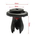 50pcs 6mm Plastic Rivets Black Rivet Fastener Mudguard Bumper Push Pin Clip For Most Car Models Interior Accessories.