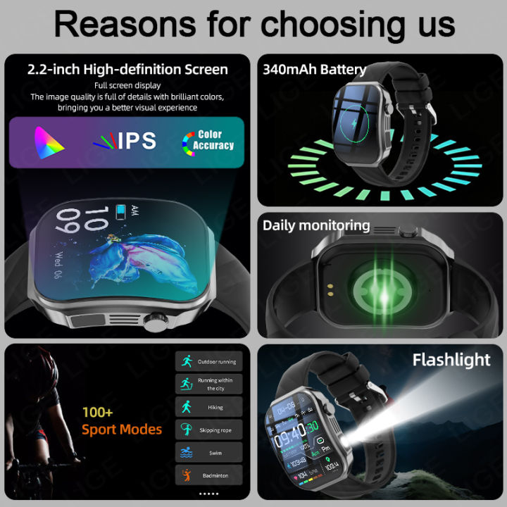 LIGE%20Smart%20Watch%20Men%203D%20Curved%20Surface%20Screen%20Bluetooth%20Call%20Flashlight%20100+%20Sports%20Modes%20Watches%20AI%20Voice%20Waterproof%20Smartwatch%20-%20Image%205