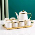 Fancy Coffee set bone china gold plated colored. 