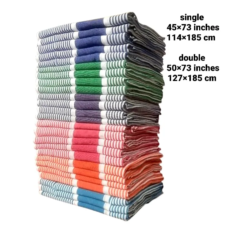 cotton stripe bed sheet one pieces
