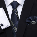 Newest style Green Tie For Men Holiday Present Tie Pocket Squares Set Necktie  Striped Wedding Accessories Man. 