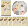 10/20/30pcs Flushable Toilet Seat Covers - Individually Wrapped Portable Toilet Seat Protectors, Large Fit for Travel, Hotels.