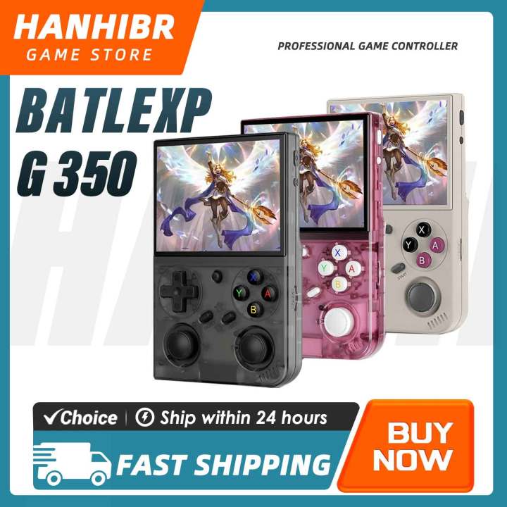 AMPOWN BATLEXP G350 Handheld Game Console 3.5'' IPS Screen Dual Joystick Vibration Motor Retro Portable Video Console