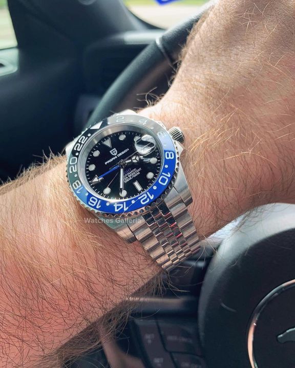 Pagani Design PD1662 GMT Master I Batman Blue and Black Dial Jubilee Chain Bracelet Pearl DG5833 GMT Automatic Movement Men Watch 1662