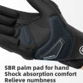ROCKBROS SBR Palm Pad Gloves Shock Absorption Autumn Winter Gloves Breathable Wrist Extended Motorcycle Gloves Riding Protection. 