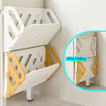 Wall-Mounted Shoe Rack, Hidden Storage Shelf, Foldable Plastic Organizer, No-Drill Installation, Multi-Layer Space Saver. 