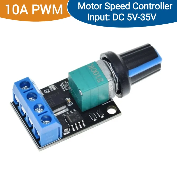 Reland Sun Regolatore Di Velocità PWM 10A 5V-16V – Controllo Stepless 0-99% Per Motori DC E Luci
