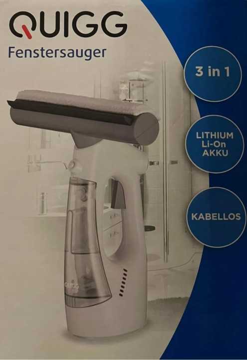 Quigg window vacuum cleaner window wiper 3in1 with sprayer NEW